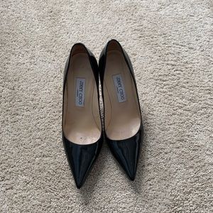 Jimmy Choo black patent leather pumps